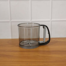 Plastic Flour Sieve Cup with Handle and Fine Mesh Filter for Kitchen Baking